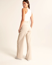 Damenhose mit hoher Taille und elegantem weitem Bein