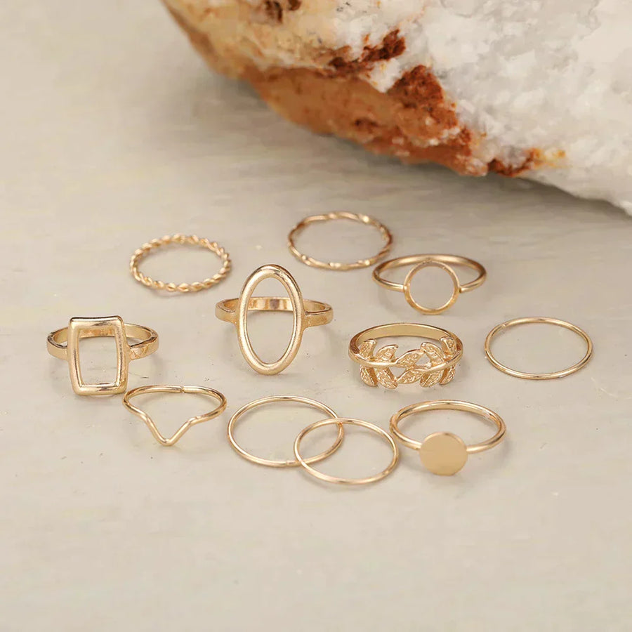 Pack mit 11 Vintage Silberringen
