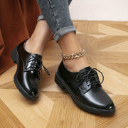 Katia- Black Orthopedic Lace Up Shoes for Women Schwarz