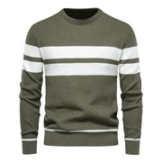 Klassischer Streifenpullover mit Elegantem Rundhalsausschnitt
