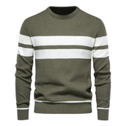 Klassischer Streifenpullover mit Elegantem Rundhalsausschnitt