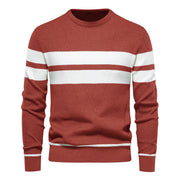 Klassischer Streifenpullover mit Elegantem Rundhalsausschnitt