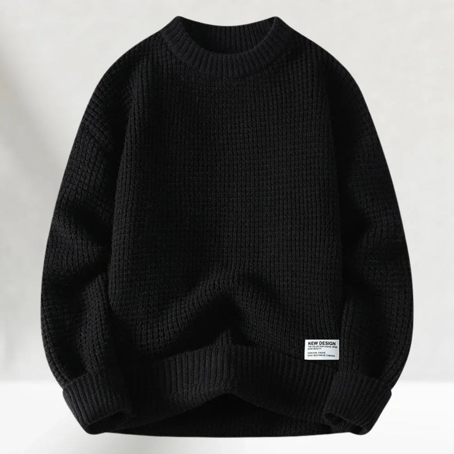 Klassischer Strickpullover mit Crew-Hals