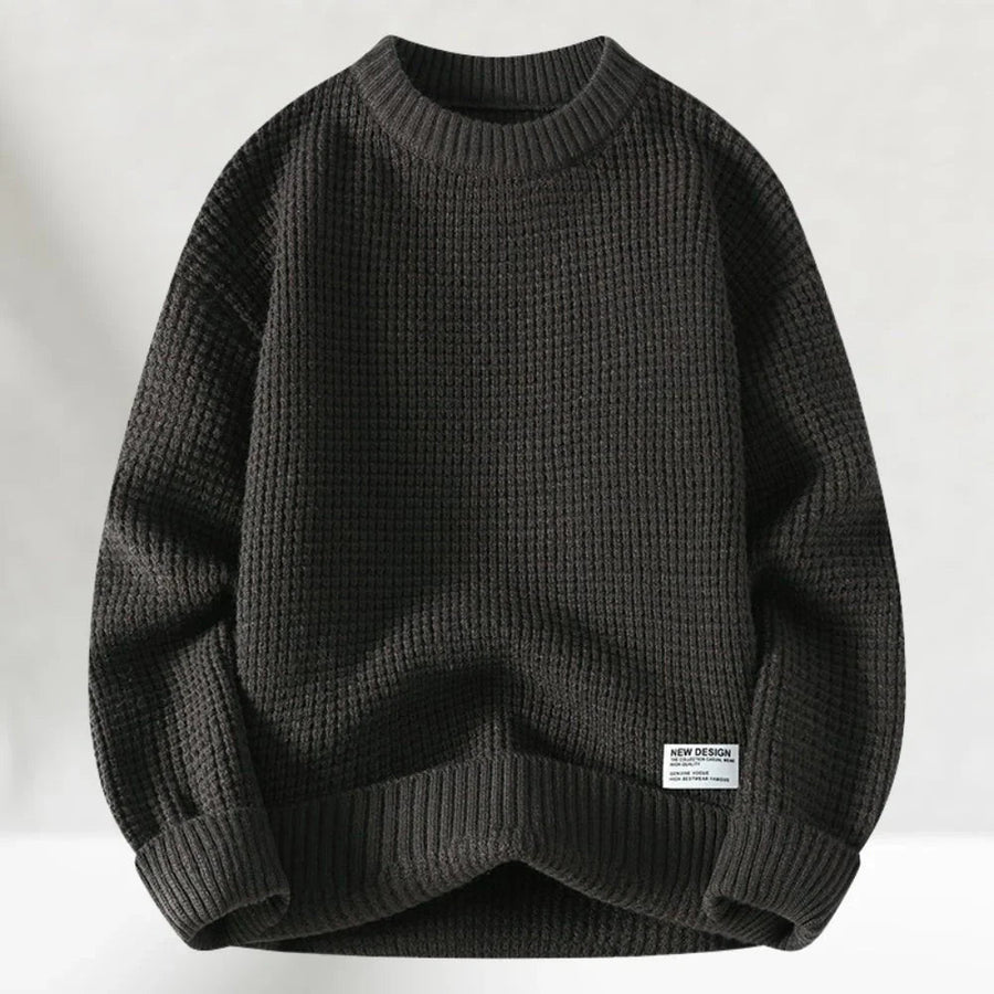Klassischer Strickpullover mit Crew-Hals