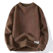 Klassischer Strickpullover mit Crew-Hals