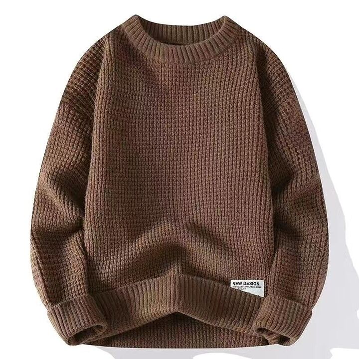 Klassischer Strickpullover mit Crew-Hals