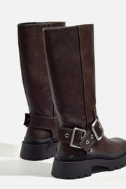 Greta | Damen Robuste Biker-Reitstiefel