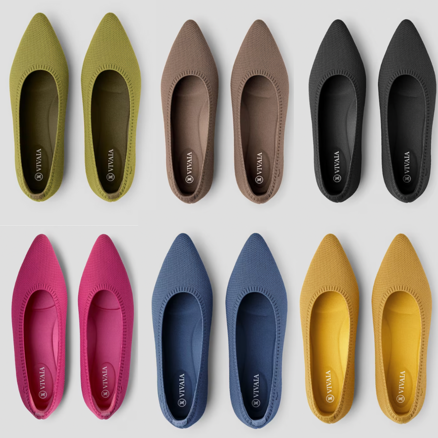 Riley - Ballerinas Schuhe Damen | Slip-On Style Bequeme Passform Schuhe