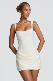 Kurzes Korsettkleid Damen | Drapiertes Abendkleid