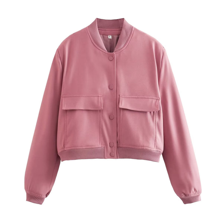 Kurzjacke Damen | Cropped Look & Praktische Taschen