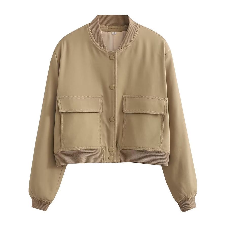 Kurzjacke Damen | Cropped Look & Praktische Taschen
