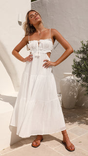 Damen Sommerkleid aus Viskose mit V-Ausschnitt und luftiger Passform