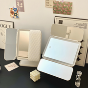 LED Kosmetikspiegel mit 3 Beleuchtungsmodi und Vergrößerung – Faltbar und USB-C Wiederaufladbar, Spiegel zum Schminken