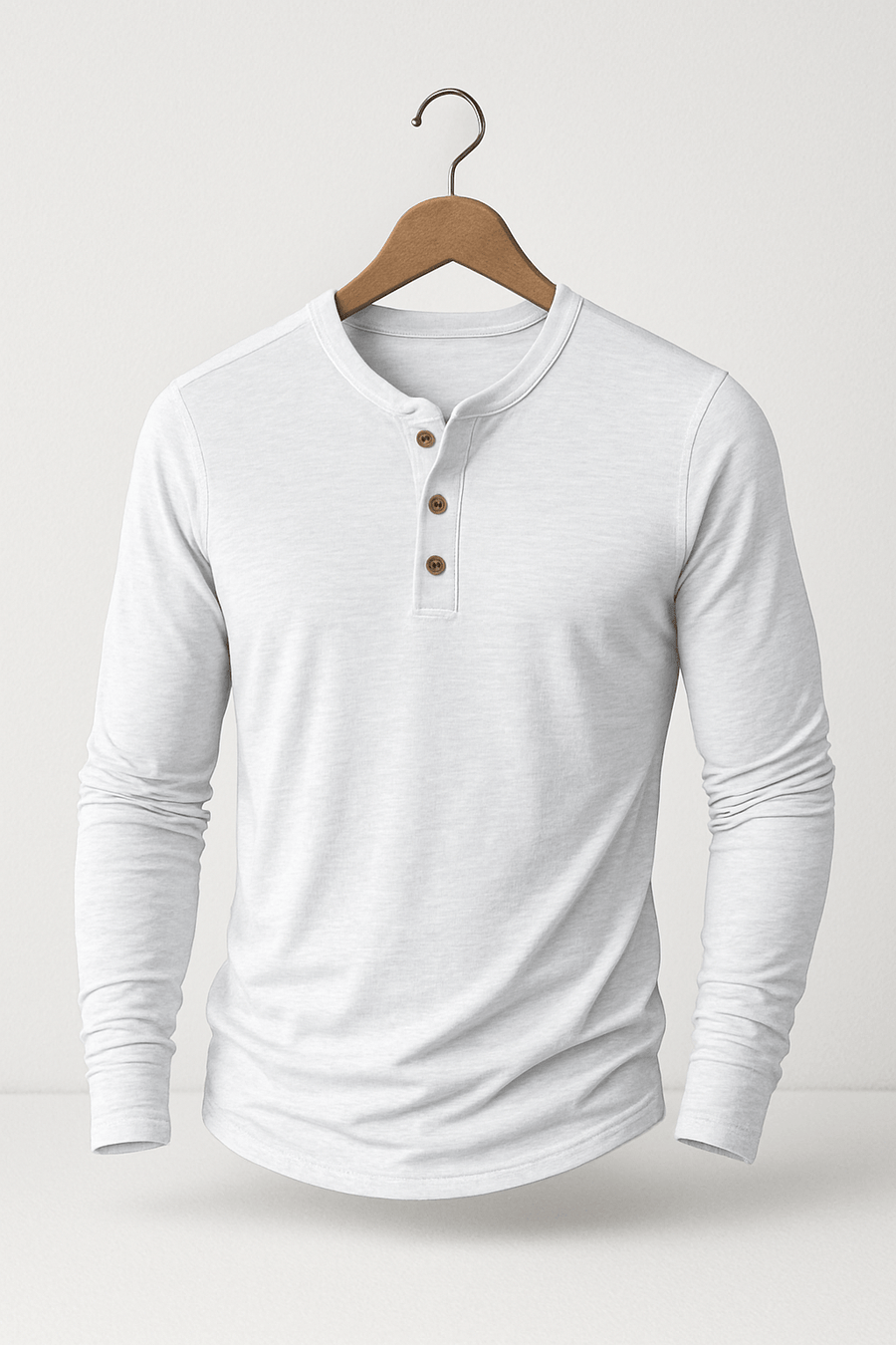 Langarm Shirt Herren | Henley-Knopfleiste & Cleanes Layering