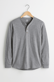 Langarm Shirt Herren | Henley-Knopfleiste & Cleanes Layering