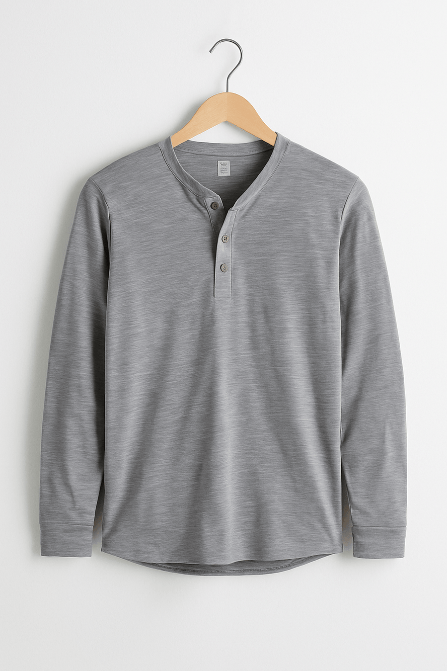 Langarm Shirt Herren | Henley-Knopfleiste & Cleanes Layering
