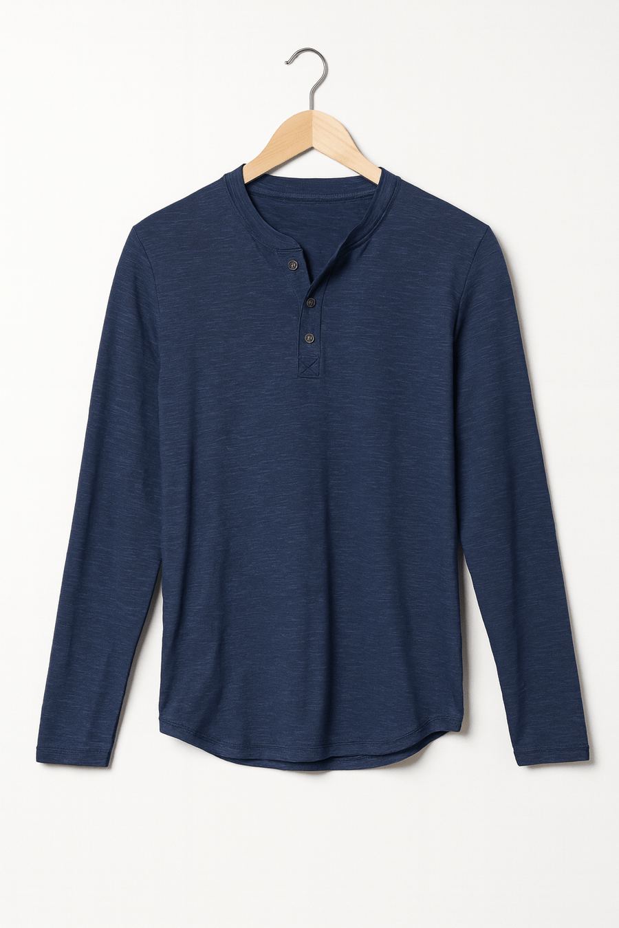 Langarm Shirt Herren | Henley-Knopfleiste & Cleanes Layering