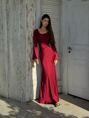 Langärmliges Maxikleid – Eleganz für jeden Anlass