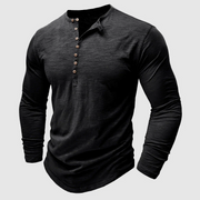 Langarmshirt Herren Henley | Lässiger Look & Atmungsaktiver Komfort