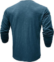 Langarmshirt Herren Henley | Lässiger Look & Atmungsaktiver Komfort
