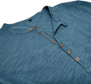 Langarmshirt Herren Henley | Lässiger Look & Atmungsaktiver Komfort