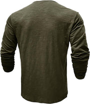 Langarmshirt Herren Henley | Lässiger Look & Atmungsaktiver Komfort