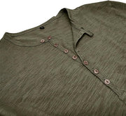 Langarmshirt Herren Henley | Lässiger Look & Atmungsaktiver Komfort