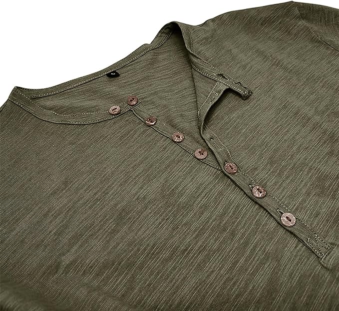Langarmshirt Herren Henley | Lässiger Look & Atmungsaktiver Komfort