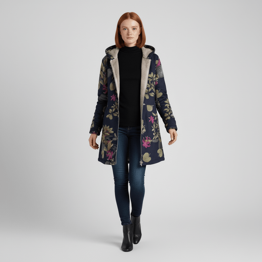 Lange Taillierte Kapuzenjacke - Philine