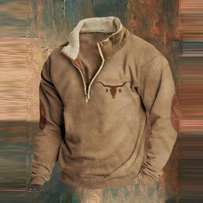 Lässiger Pullover mit Halbreißverschluss für Komfort