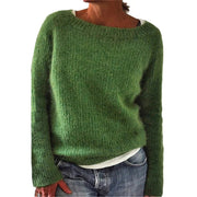 Lässiger Strickpullover mit Bootsausschnitt