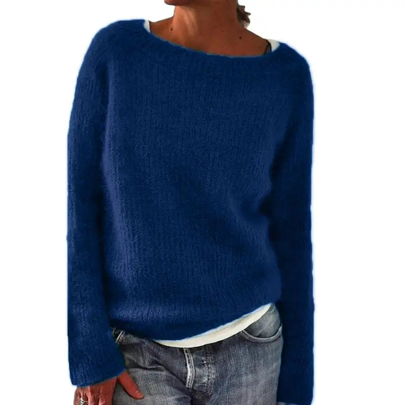 Lässiger Strickpullover mit Bootsausschnitt