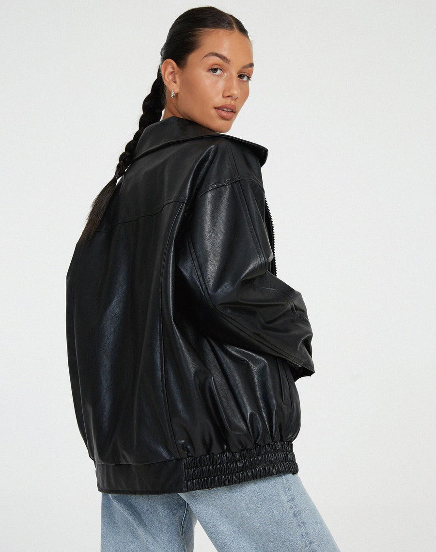 Lederjacke Damen Oversize | Lässiger Schnitt & Bewegungsfreiheit