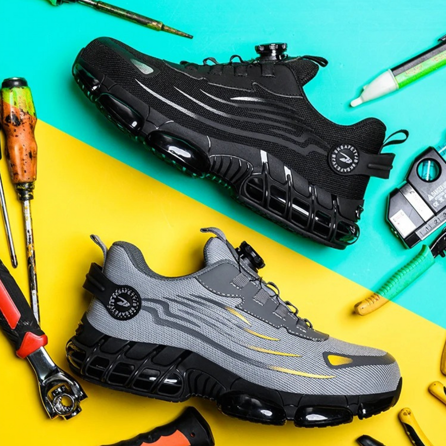 Scarpe antinfortunistiche S1P leggere | Scarpe da lavoro uomo sportive, traspiranti