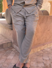 Completo lounge in lino da uomo | Abbigliamento lounge traspirante