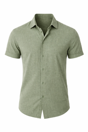 Camicia da uomo in lino classica manica lunga estiva