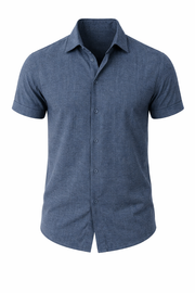 Camicia da uomo in lino classica manica lunga estiva
