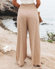 Leinenhose Damen | Weites Bein & Bequemer Hochbund für den Sommer