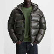 Leon | Bequeme Pufferjacke für Männer Schwarz Winter