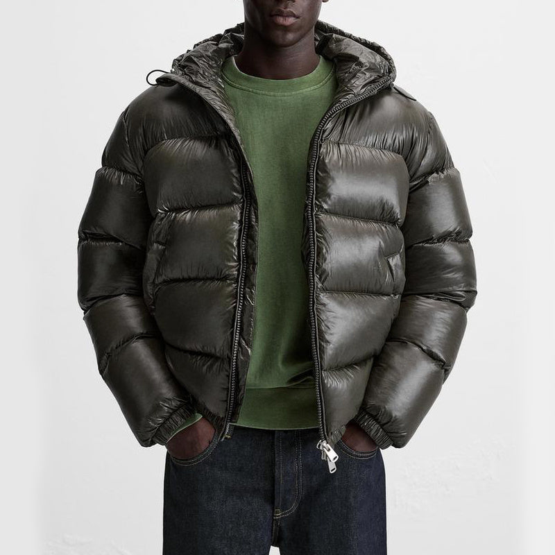 Leon | Bequeme Pufferjacke für Männer Schwarz Winter