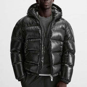 Leon | Bequeme Pufferjacke für Männer Schwarz Winter