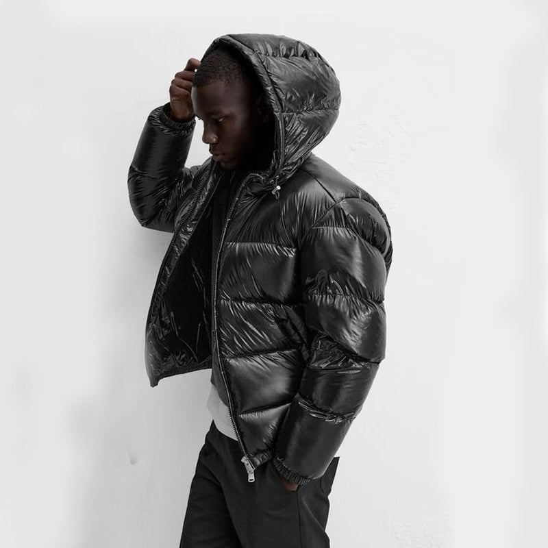 Leon | Bequeme Pufferjacke für Männer Schwarz Winter
