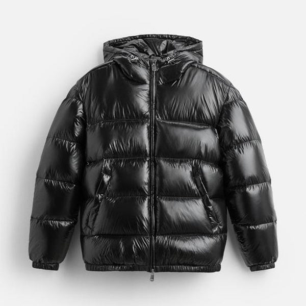 Leon | Bequeme Pufferjacke für Männer Schwarz Winter