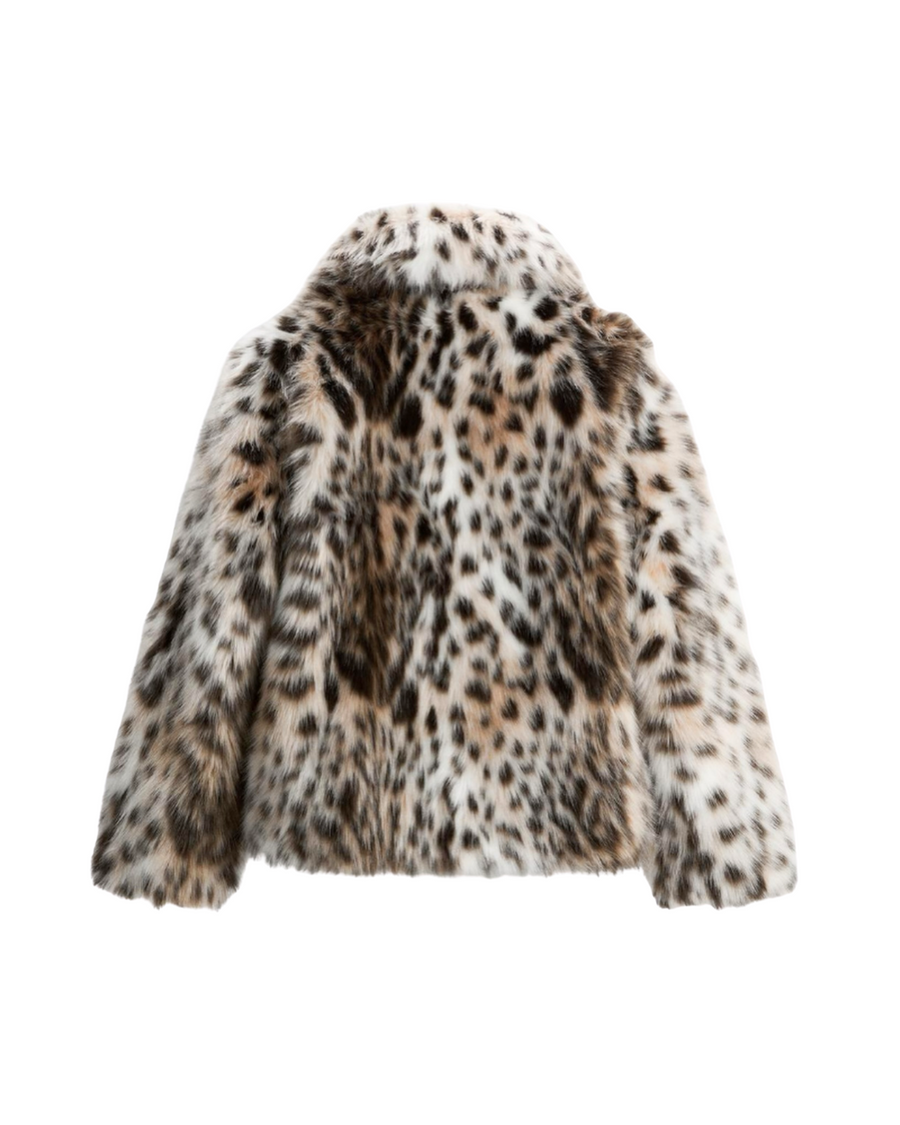 Nora Leopard Kunstpelzmantel