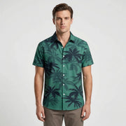 Leoprino | Camicia da uomo a maniche corte con motivo leopardato