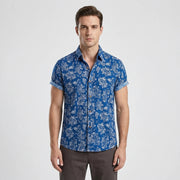 Leoprino | Camicia da uomo a maniche corte con motivo leopardato
