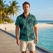 Leoprino | Camicia da uomo a maniche corte con motivo leopardato