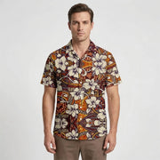Leoprino | Camicia da uomo a maniche corte con motivo leopardato
