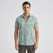 Leoprino | Camicia da uomo a maniche corte con motivo leopardato