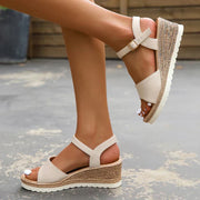 Anna | Leichte Sandalen mit Keilabsatz und Schnalle